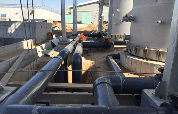 北京博天大同污水處理工程用大口徑CPVC管、UPVC管道閥門